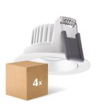 Mehrfachpackung 4x Ledvance LED  SPOT ADJUST Aluminium  8W 720lm 36D - 940 Kaltweiß | Ausschnitt 68mm - IP20 - Höchste Farbwiedergabe -  Dimmbar