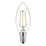 Philips Corepro LED Kerze E14 Fadenlampe Klar 2W 250lm – 827 – Extra Warmweiß | Ersatz für 25W