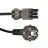 Noxion GST - Kompatibel Versorgungskabel Schwarz - Weiblich + Shuko Europlug - 2m - 3 pole 1,5mm2