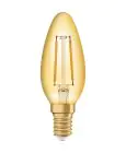 Ledvance Vintage 1906 LED E14 Kerze Gold 2.5W 220lm - 824 Extra Warmweiß | Ersatz für 25W