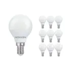 Mehrfachpackung 10x Noxion Lucent Lustre LED E14 Kugel Matt 4.5W 470lm - 827 Extra Warmweiß | Ersatz für 40W