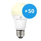 Mehrfachpackung 50x WiZ Smart LED E27 Birne Matt 9W 806lm - 827 Extra Warmweiß | Dimmbar - Ersatz Für 60W