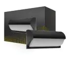 LED Wandleuchte Schwarz 12W 1200lm - 830 Warmweiß | IP54